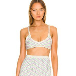 NWT For Love & Lemons Corinna Bralette crocheted Knit top Size XS